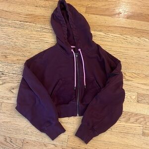 Purple Stori Cropped Hoodie